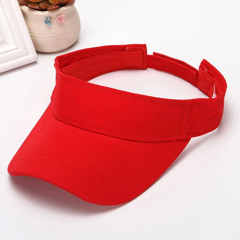 Tennis Visor Cap Solid Empty Top Cotton Men's Caps Visors for Women Baseball Hats Outdoor Sports Gorro Con Visera Dropshipping