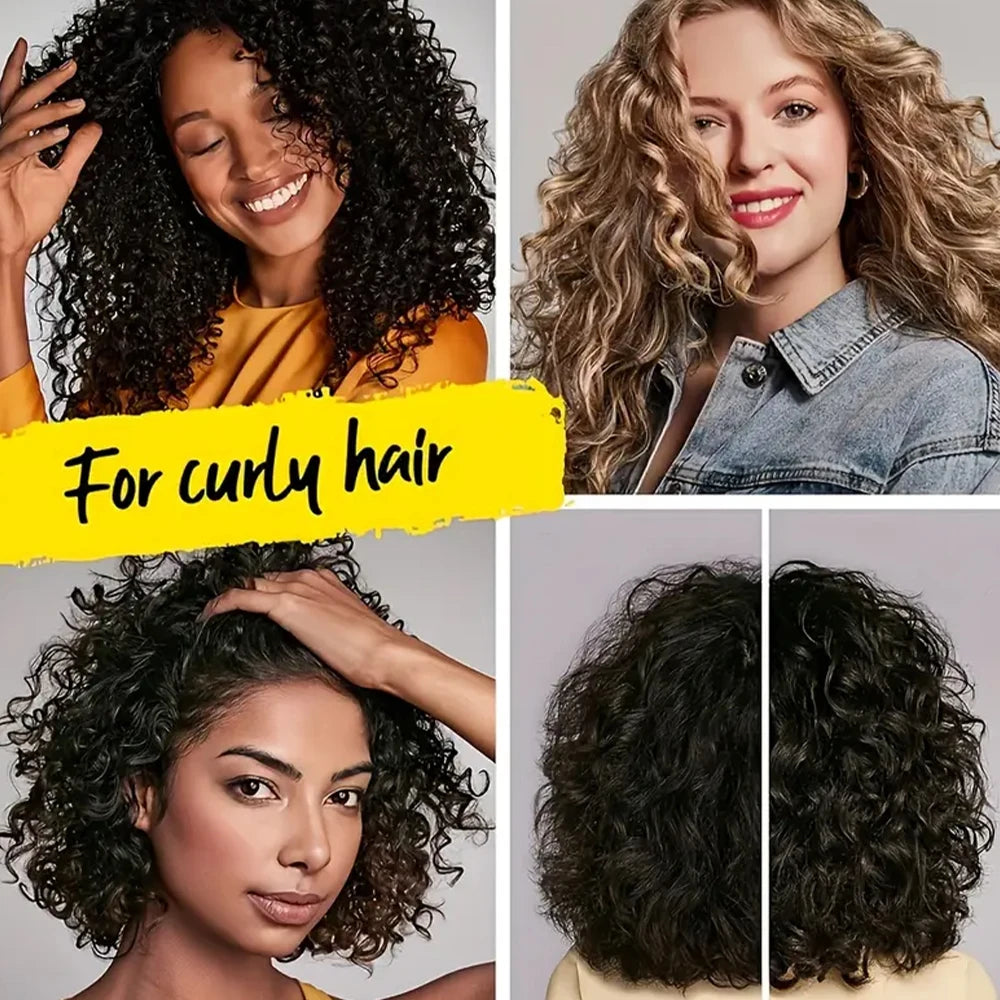 Castor Curl Styling Cream Shampoo Hair Treatment  Loc, Twist Gel, Tames Frizz & Edges Frizzy Smooth Nourish Straightening Care