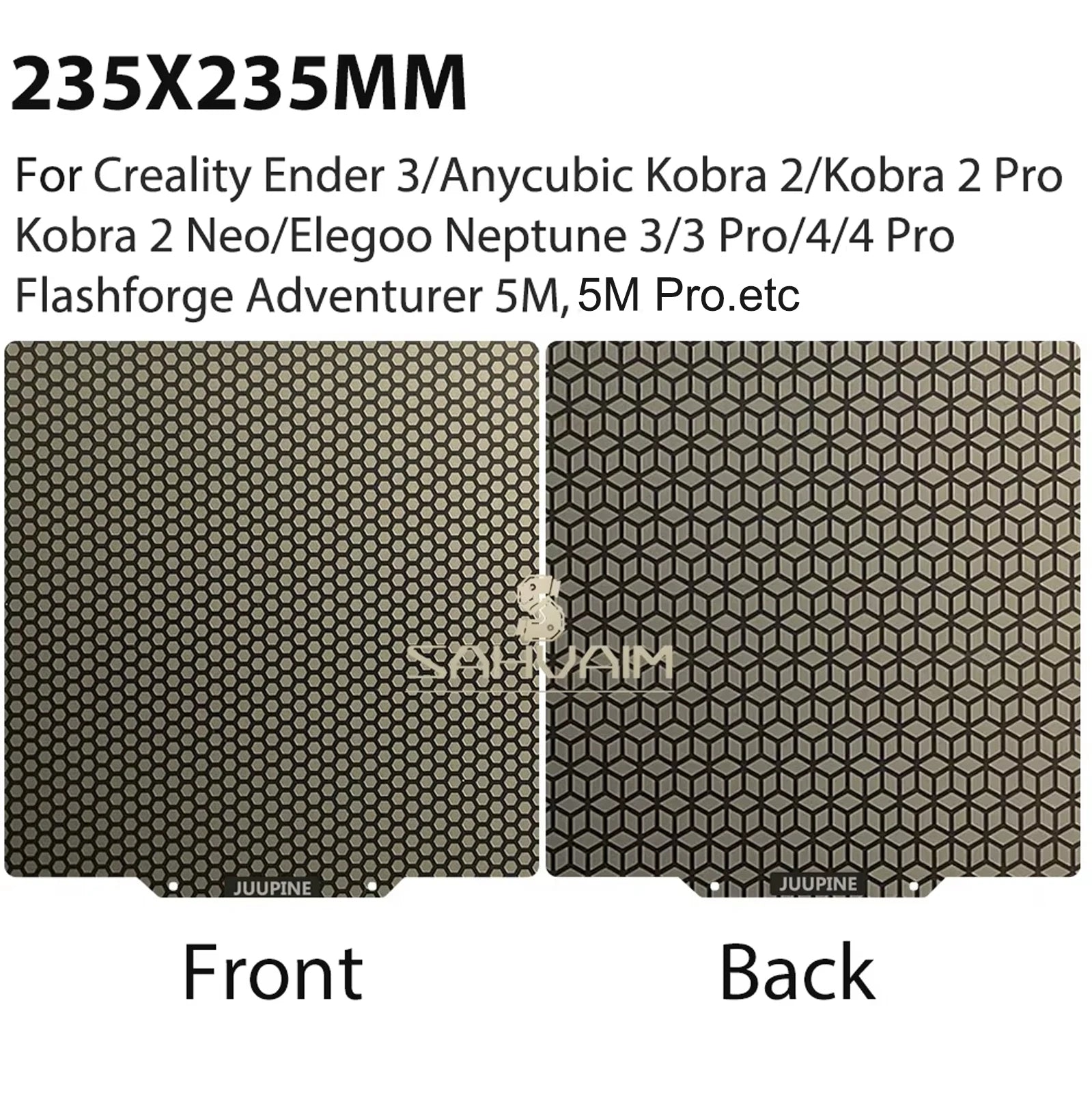 For Flashforge Adventurer 5m Bed PEO PET Spring Steel Sheet 235x235 Double Sided Heat Bed For Flashforge Adventurer 5m Pro