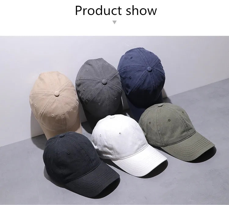 Unisex Cotton Trucker Hat Solid Soft Breathable Sun Hats Men Solid Baseball Cap Sports Hat Snapback Hat Golf
