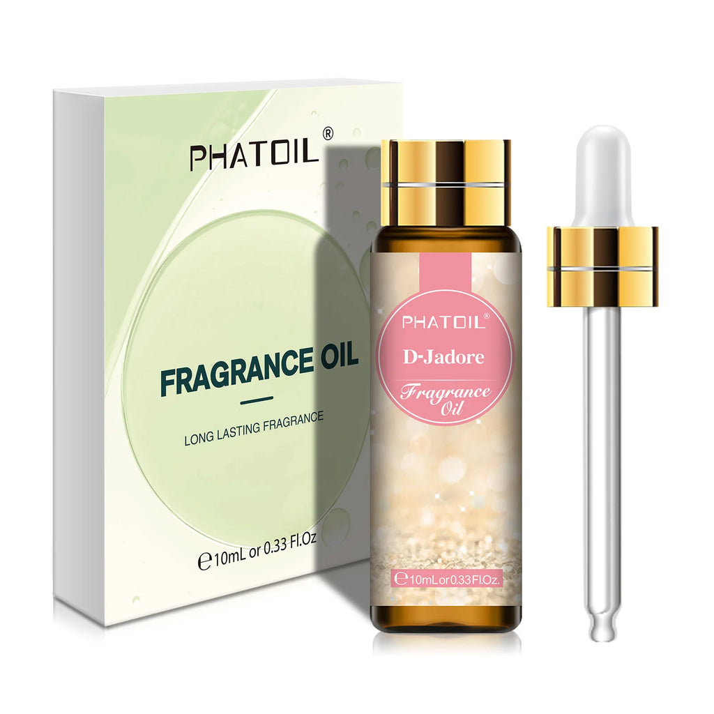 PHATOIL 10ml Fragrance Oil with Dropper White Musk Bubble Gum Sea Breeze Vanilla & Coconut  Coffee Aromatherapy Fragrance Oils
