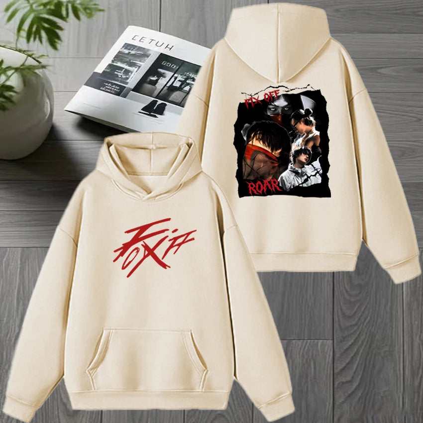ATEEZ Mingi 2025 New Album Double Sided printed Sweatshirt Autumn Winter Men women Trend Y2k White Hoodie Unisex Fleece pullover