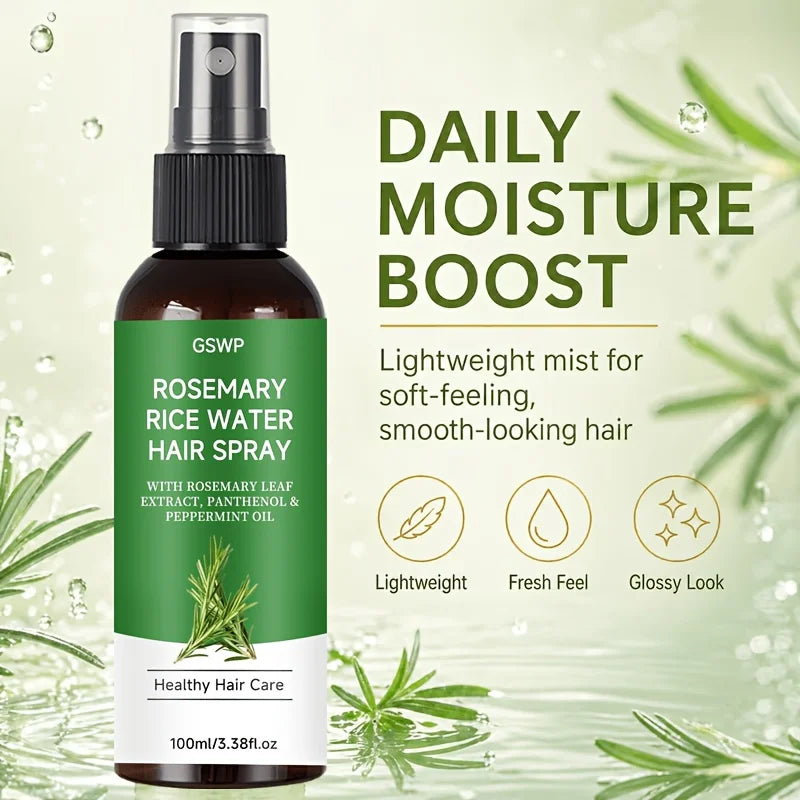 GSWP Rosemary Hair Care Spray, Lightweight and Non-Greasy, It Leaves Hair Soft and Silky, Adds Natural Volume. 100ml/200ml