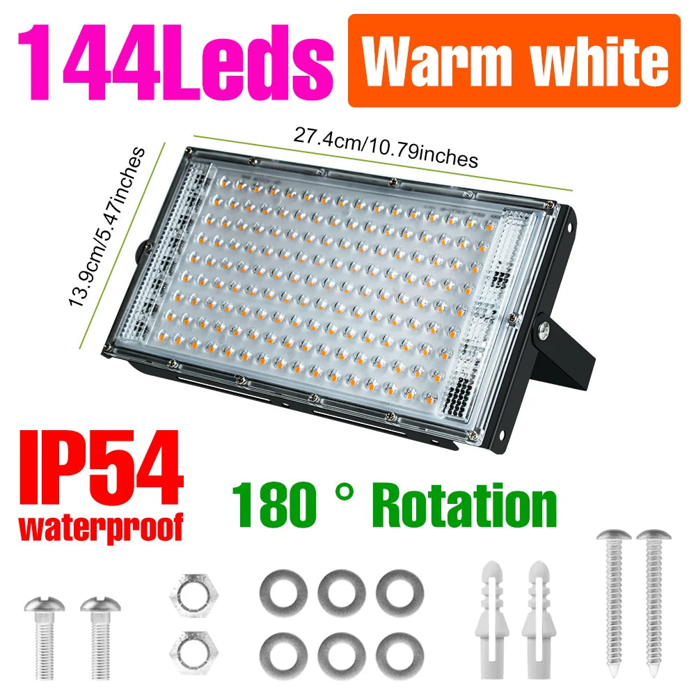 200W Outdoor LED Floodlight Super Bright 220V Waterproof Street Lamps Garden Backyard Commercia Exterior Wall Mount Lighting