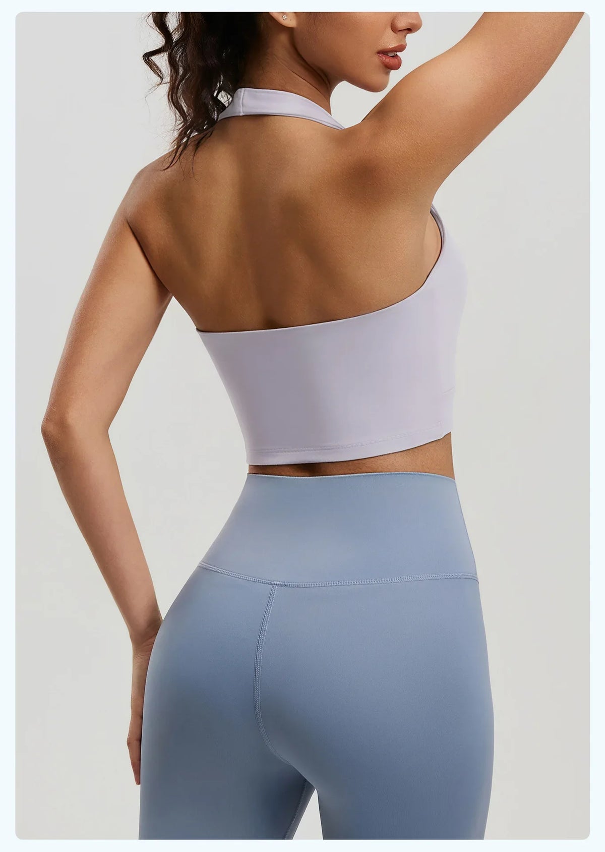 2026 NEW Women's High Elastic Breathable Yoga Vest Neck Back Sports Underwear Double-Sided Brocade with Detachable Chest Pad