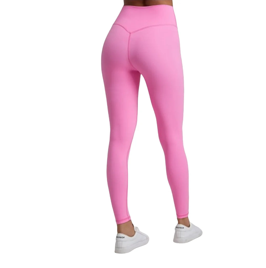 Solid Color Soft High Waist Yoga Legging Athletic Women Sport Pant Tight Butter Gym Fitness Workout Wear Training Compressible