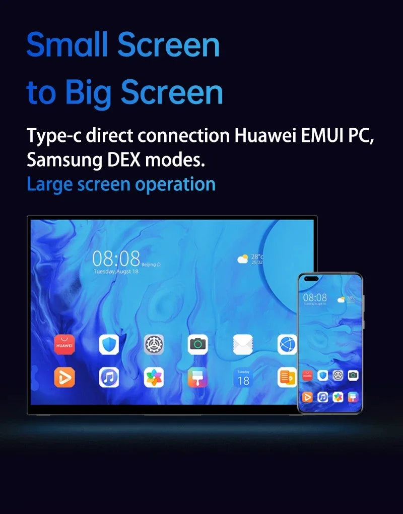 16 Inch 4K AMOLED Touch Screen Portable Monitor 3840*2400P 100%DCI-P3 500Nit 10Bit 100000:1 Display For PC Laptop Phone PS5 Xbox