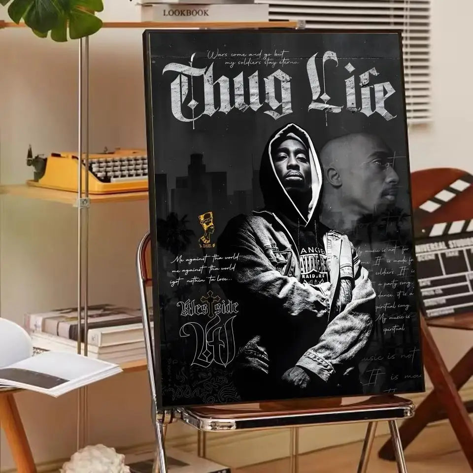 Rapper 2Pac T-Tupac S-Shakur Poster Paper Print Home Living Room Bedroom Entrance Bar Cafe Art Painting Decoration