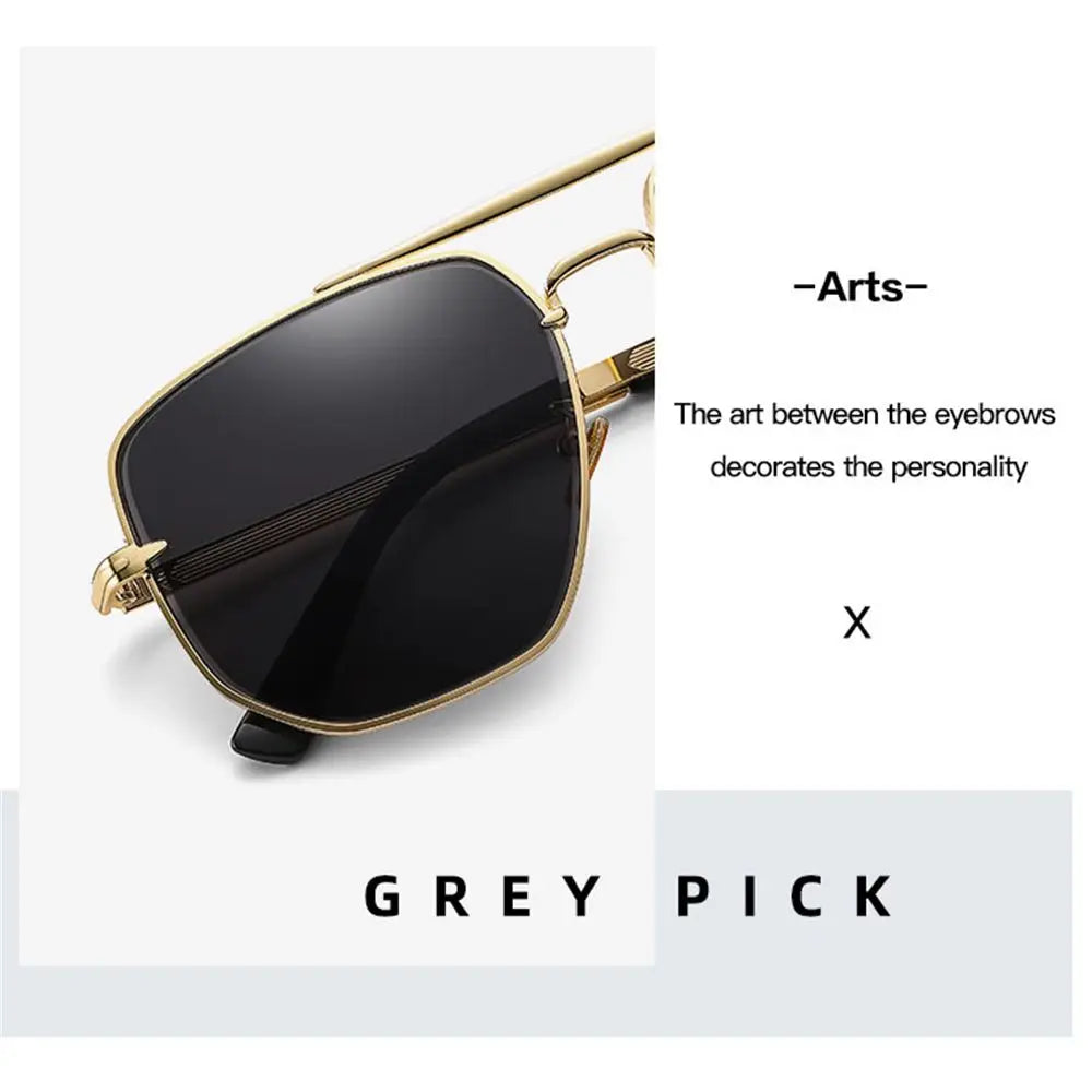 Retro Metal Frame Sun Glasses Driving Polygon Sunglasses Sun Glasses Polarized Sunglasses for Men Men's Shades