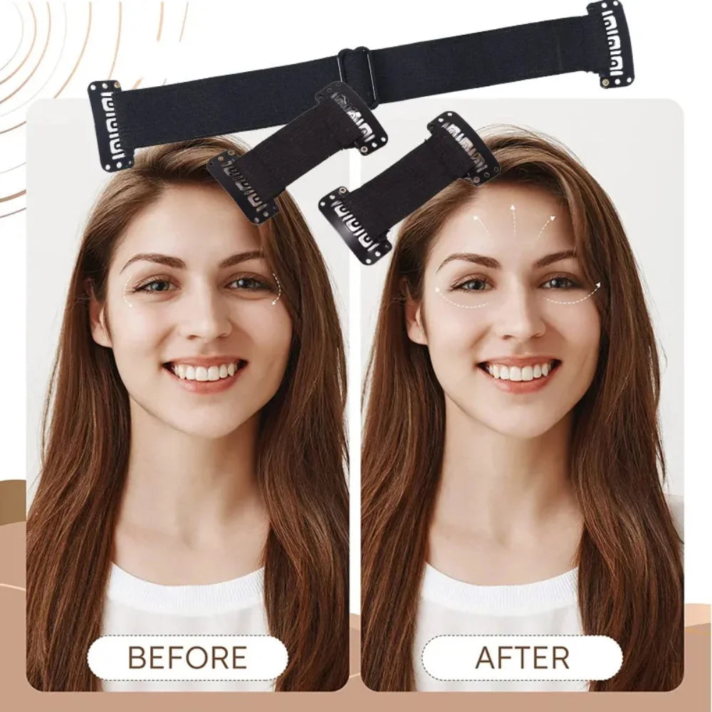 Portable Facelift Bands Adjustable Invisible Eyebrows and Eyes lift Reusable women Elastic Stretching Strap Hairpin Hair Holder