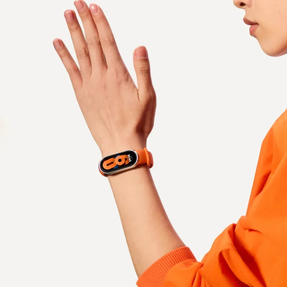 Silicone Wristbands for Xiaomi Band 8/9/10 | High-Quality, Smooth Texture, Sporty Style with Deployant Clasp
