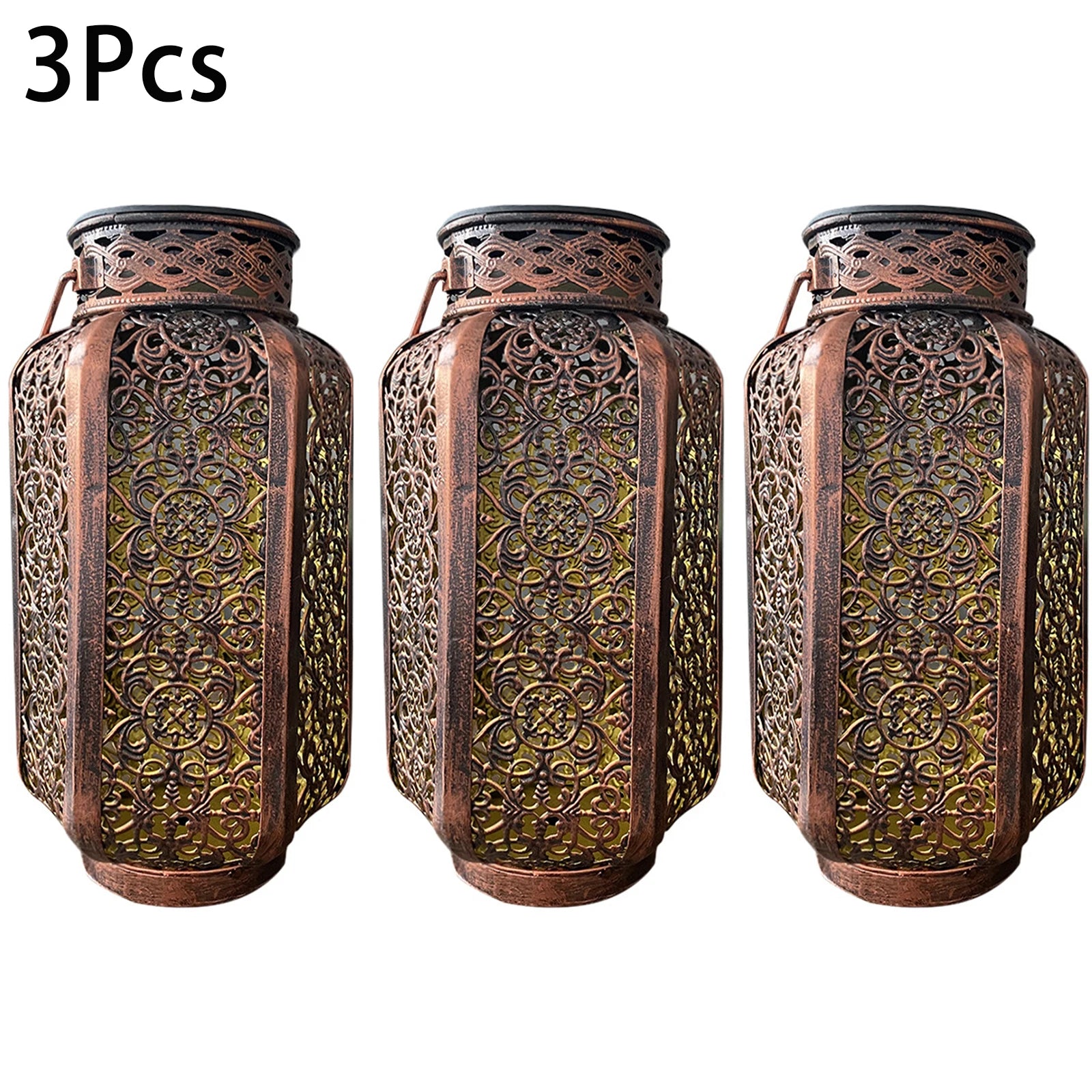 Led Solar Light Outdoor Solar Hanging Lantern Retro Iron Art Garden Decorative Pathway Lamp Stairs Lights Home Christmas Decor