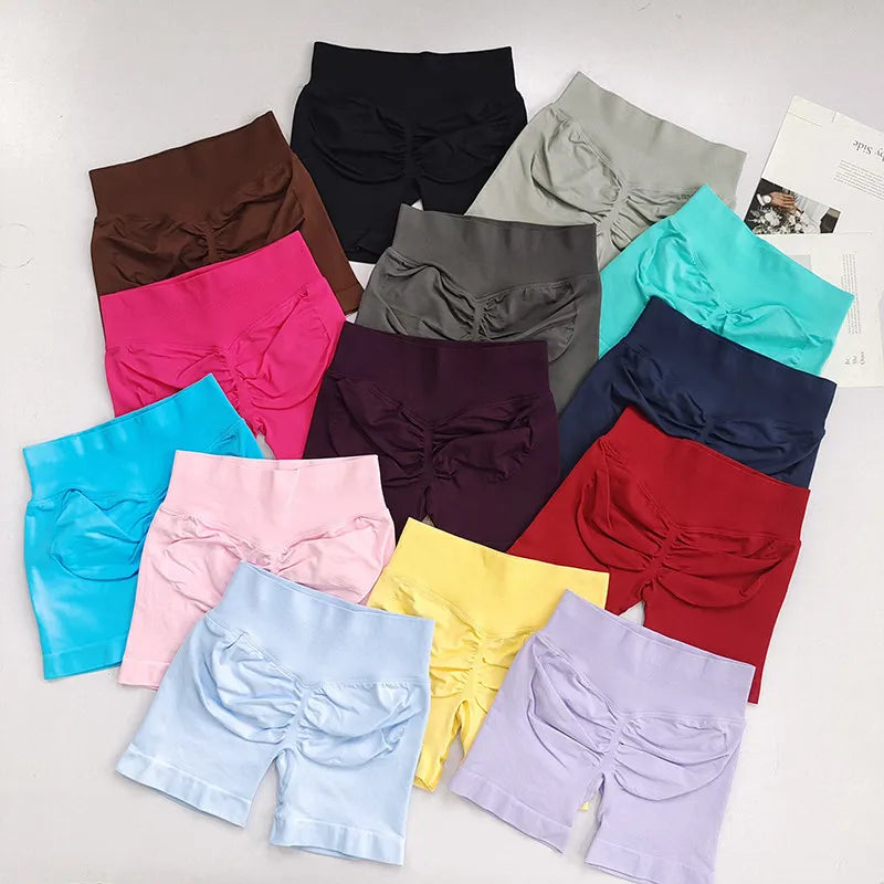 Women's High-Waisted Seamless Fitness Shorts: Tummy Control Compression, Butt-Lifting, High-Elastic Breathable, for YOGA