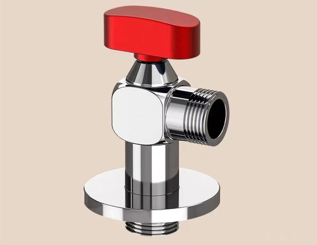 Tuqiu Brass Angle Valve Water Control Valve Chrome Gray Corner Valve Bathroom Tap Water Valve 1/2*1/2 Brass Angle valves