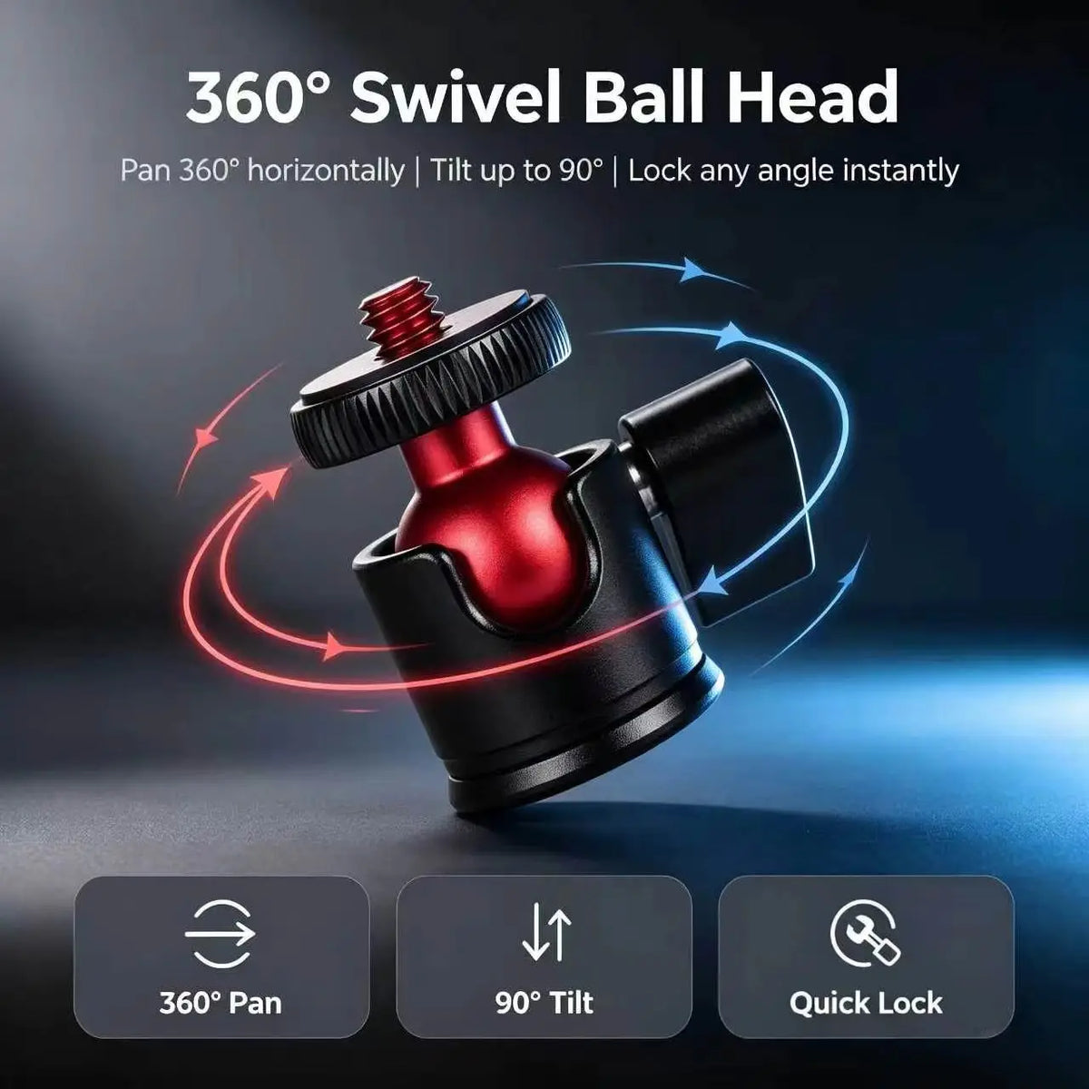 Spherical Mini Gimbal 360 Degree Rotating Digital SLR Camera Small Qimbal Tripod Live Streaming Mobile Phone Qimbal