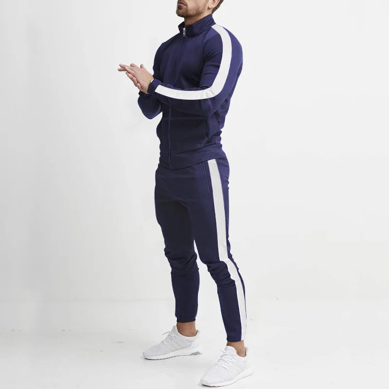 Europe America Autumn and Winter New Casual Men's Sports Suit Casual Suit Hooded Sports Men's