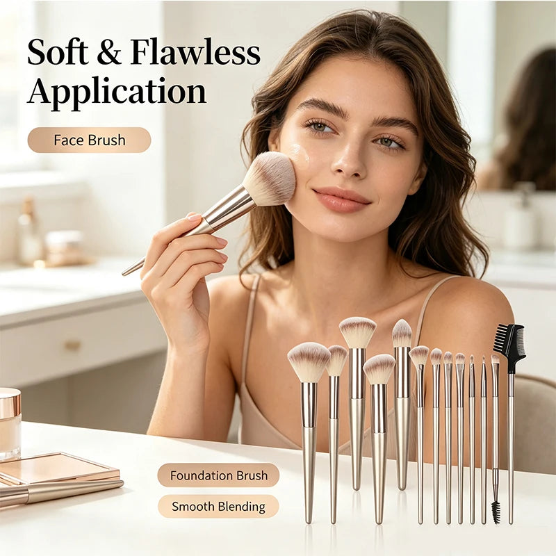 20pcs Makeup Brushes, Foundation Make-up Brush, Concealer Brush, Powder Blusher Brush, Eye Shadow Brush, Classic Full Set of Mak