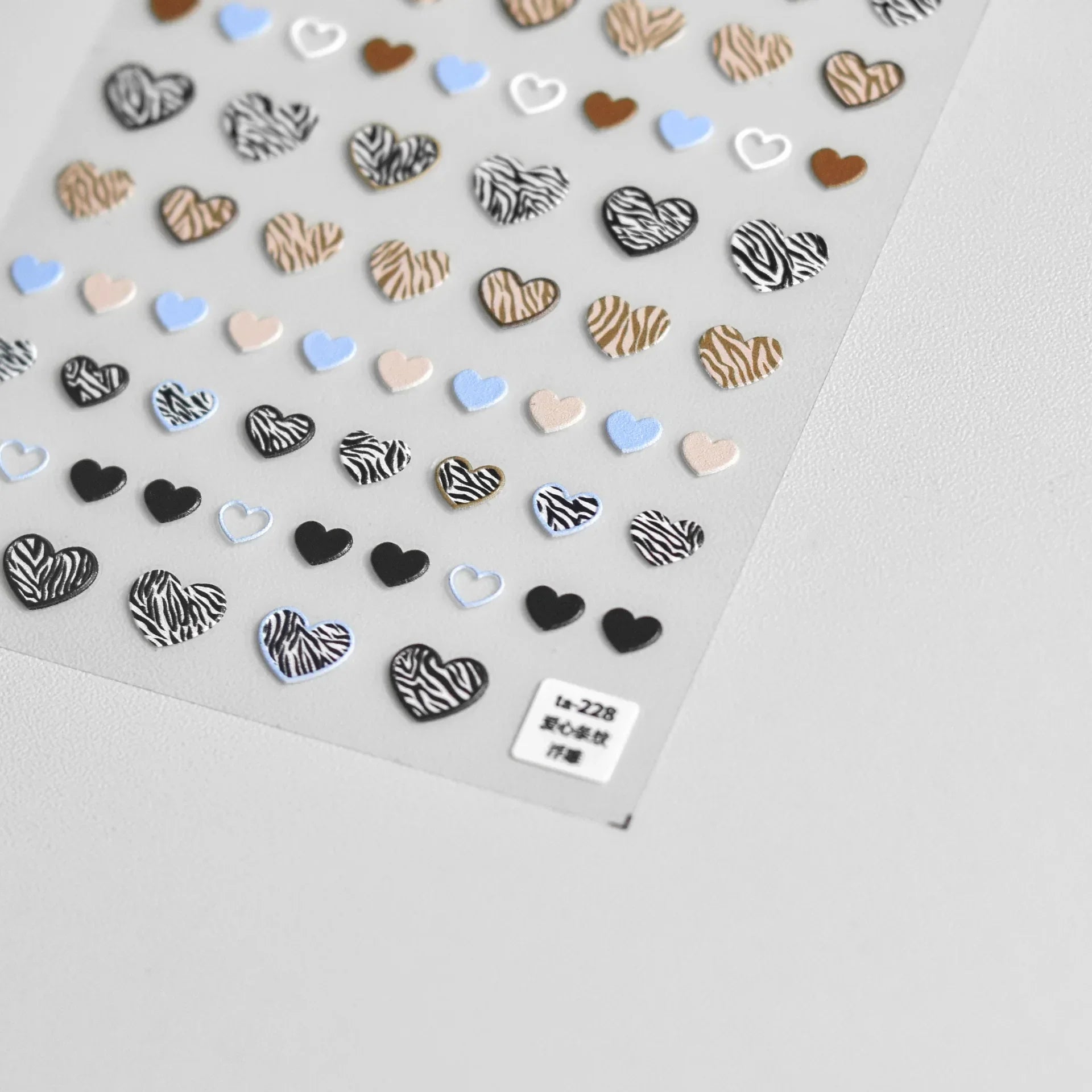 5D Gradient Love Gem Glitter Love Heart Colorful Cat's Eye Rhinestone Soft Self Adhesive Nail Art Stickers Shiny Manicure Decals