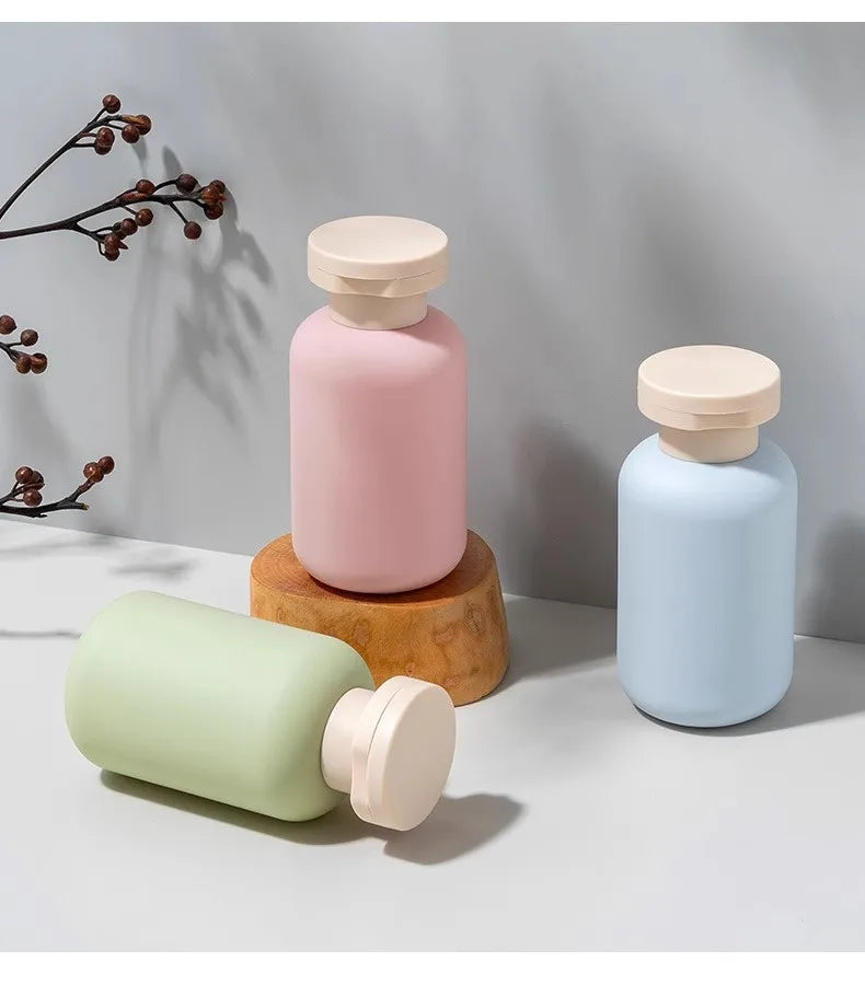 3pcs 100ml Plastic Travel Shampoo Bottles Clear Blue Shampoo Lotion Shower Gel Foam Pump Bottles