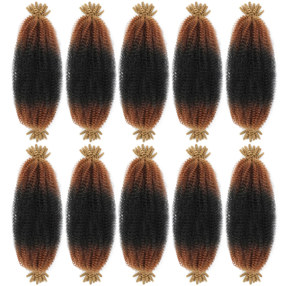 1-8 Packs Afro Twist Hair#4 30 350 12 16 inch Springy Marley Twist Braiding Hair Pre-Separated Kinkys Bulk Hair for Locs Crochet