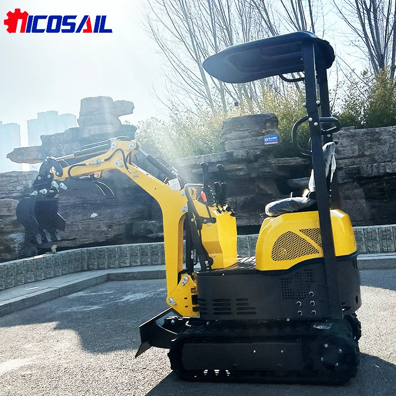 Mini Excavator OKW08 Compact Small Digger 2350mm Digging Height Rubber Tracks for Landscaping Projects