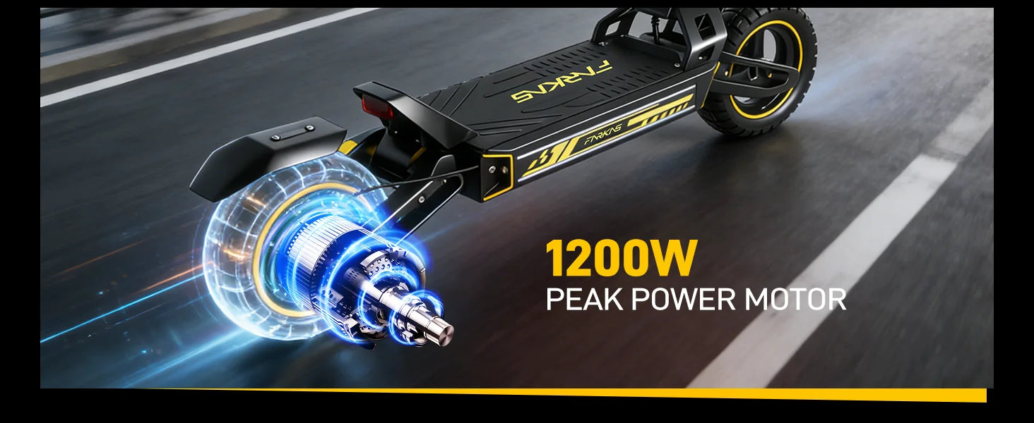 1200W Motor Foldable Adult Electric Scooter 48V 13AH Battery 30MPH Max Speed 10 Inch Off-Road Tires E-Scooter 35-45KM