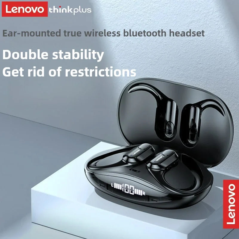 Lenovo XT80 Wireless Headphones Bluetooth 5.4 Earphones True with Mic Button Control Noise Reduction Earhooks Waterproof Headset