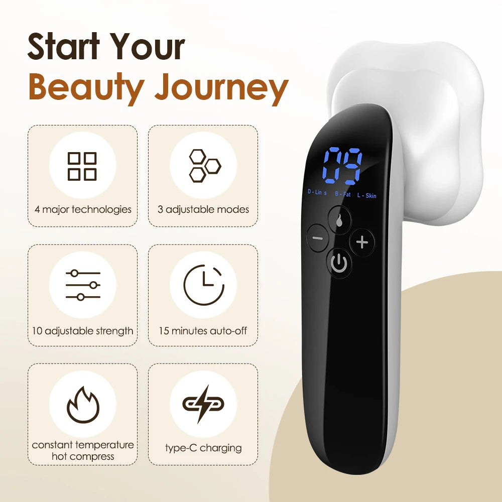 4 Modes Cellulite Massager Body Sculpting Machine Electric Fat Burner Body Slimming Weight Loss Skin Lifting Beauty Care Device
