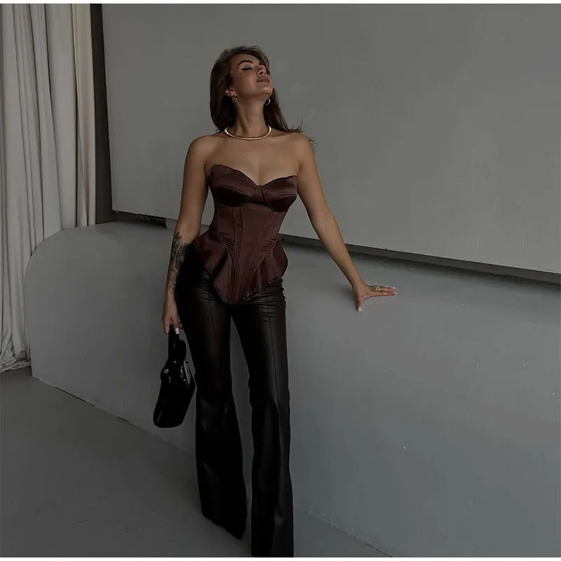 Pleated Backless Bandage Mini Dress Women's Elegant Solid U-neck Sleeveless Slim Fit Vestidos 2026 Summer New Lady Party Gown