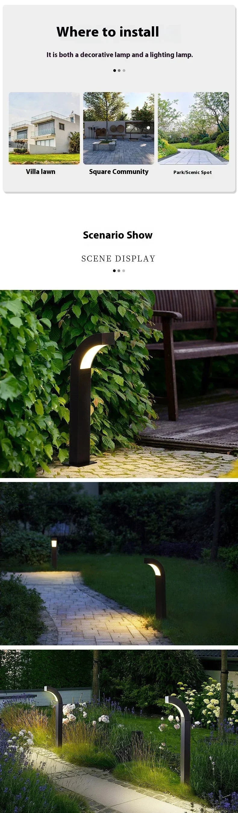 85-265V Indoor Outdoor LED Wall lamp For Garden Street Lighting Aluminum Modern Minimalist LED Wall Light Waterproof IP65 12W