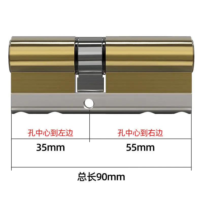 High Quality European Standard Cylinder Super C-level Anti-theft Door All Copper Lock Core, Household All Metal 8pcs Master Keys