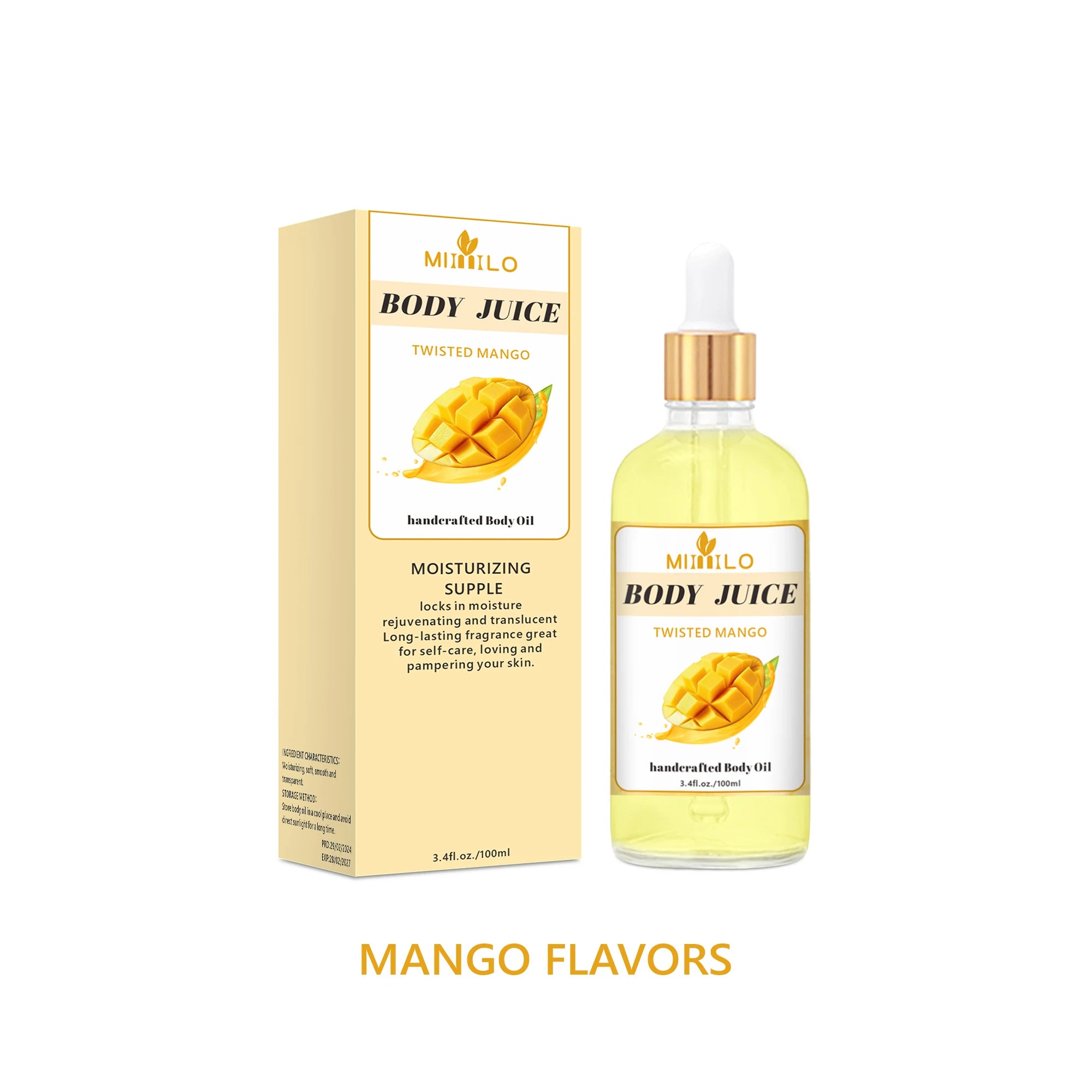 100ml Sweet Fragrance Body Oil Multiple Delightful Scents Moisturizing Nourishing Skin Care Lightweight Non Greasy Fast Absorbin