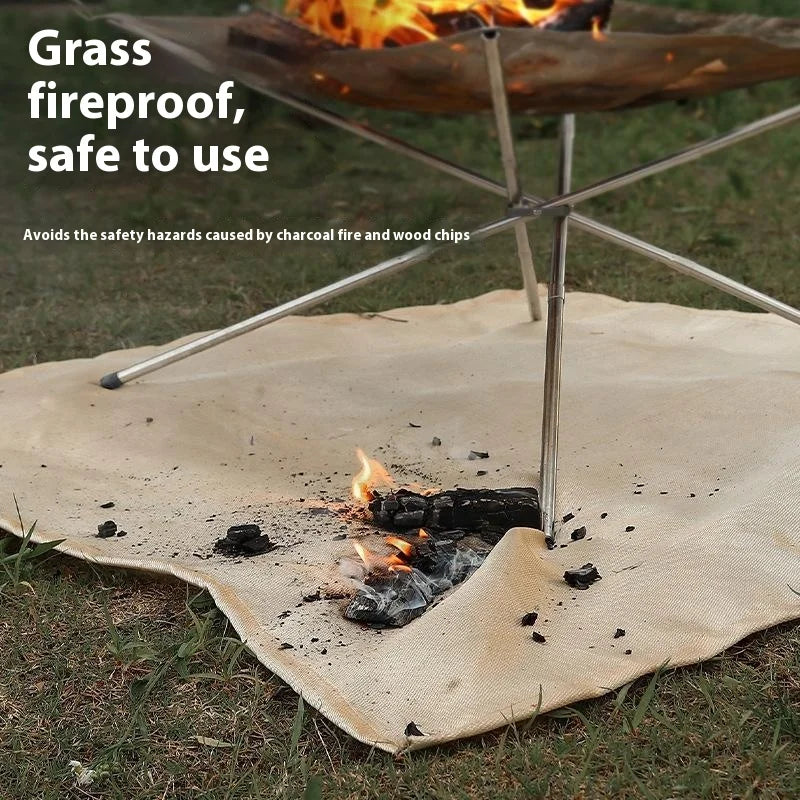 Outdoor Camping Fireproof Cloth Picnic Barbecue Insulation Mat Flame Retardant High Temperature Fire Blanket Fiberglass Mat