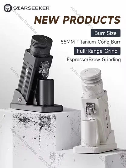 STARSEEKER E55Pro Portable Stainless Steel 55MM Conical Burr Electric Coffee Grinder for Office Home