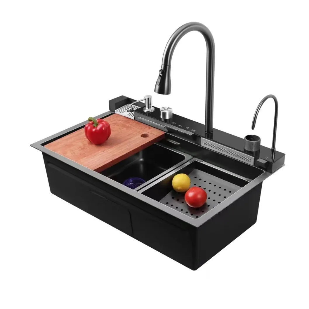Kitchen Sink Nano Stainless Steel Kitchen Sink Large Single Bowl Wash Basin Kitchen Items Kitchen Sink Dishwashing Sink