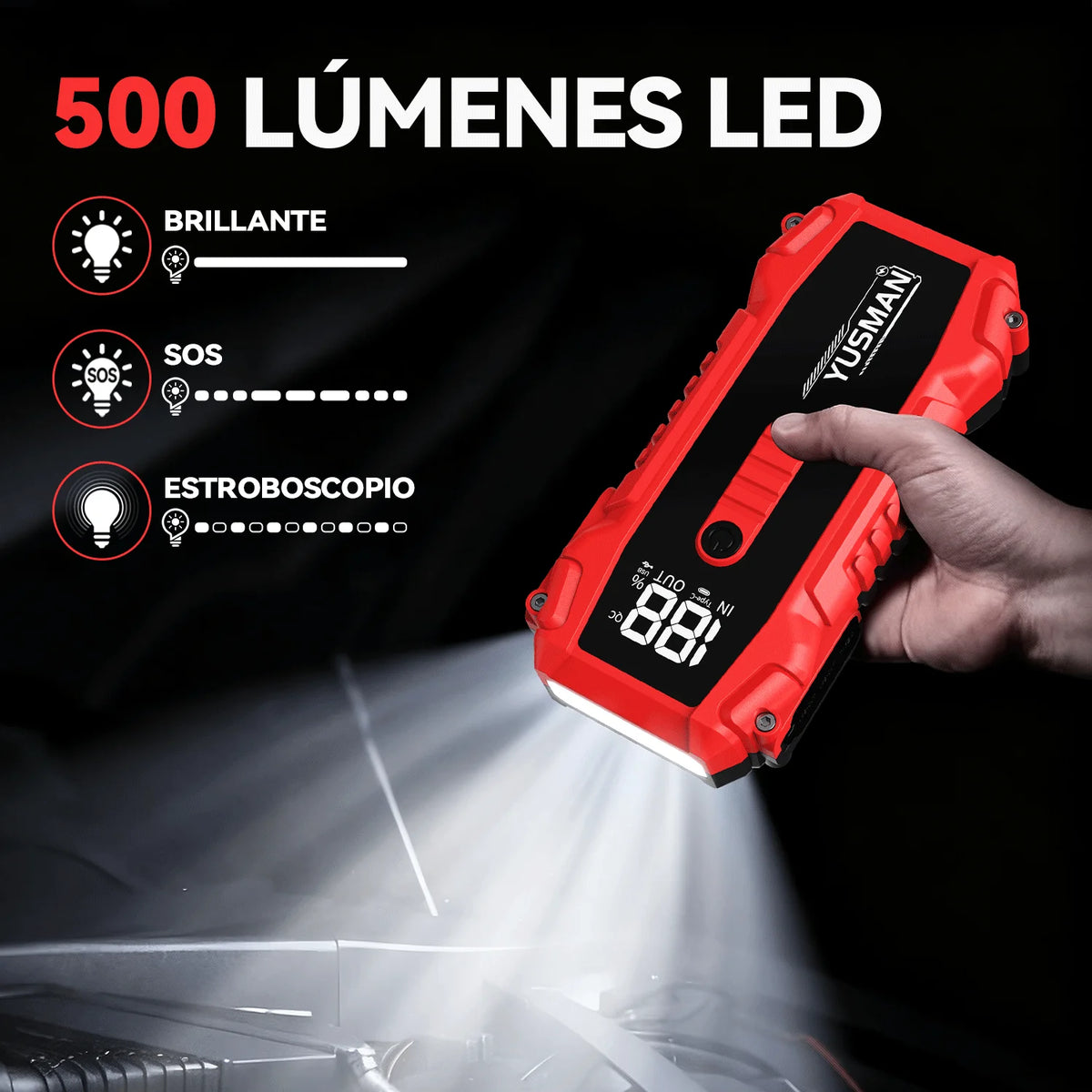 6400A Peak Car Emergency Start 20000mAh Portable Auto Jump Starter Power Bank For 12V Emergency Car Battery Booster Starter Charger