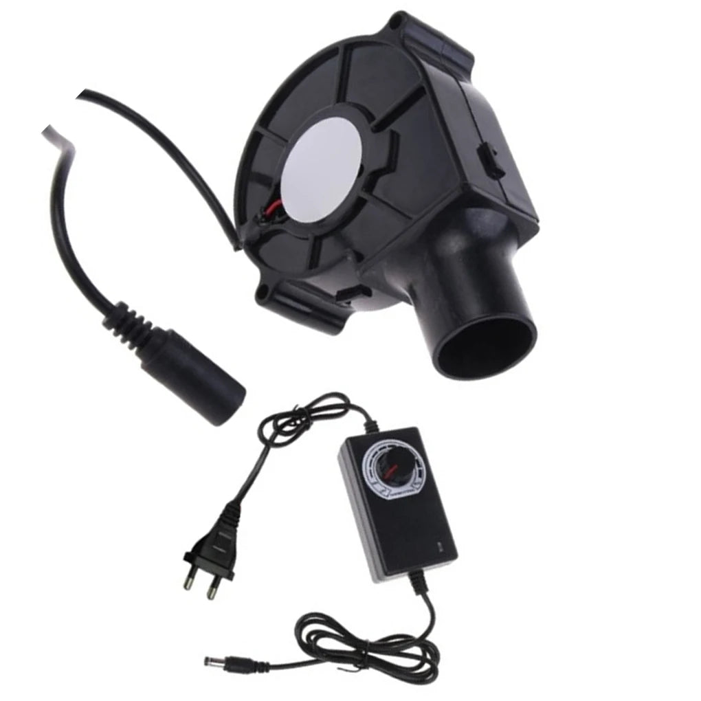 220V BBQ Fan Small Blast Engine with Air Collecting Adjustable Speed Cooking Tool US/EU Plug Handheld Barbecue Blower Camping