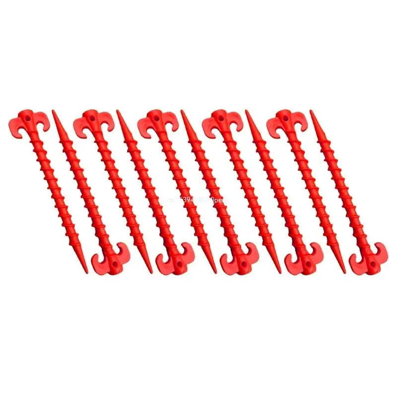 10Pcs Camping Tent Stakes Tent Heavy Duty Tent Nails Plastic Screw Tent Pegs for Fixing Camping Tent Rain Tarps Outdoors