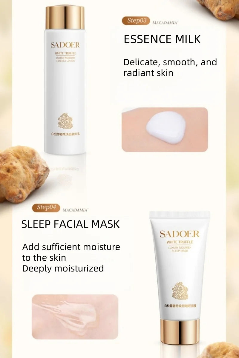 White Truffle Skin Care Six-Piece Set, Rich in Centella Asiatica Extract, Niacinamide and Other Skin-Friendly Ingredients, Paired with Various Beautifying and Moisturizing Ingredients to Replenish the Skin's Moisture, Leaving