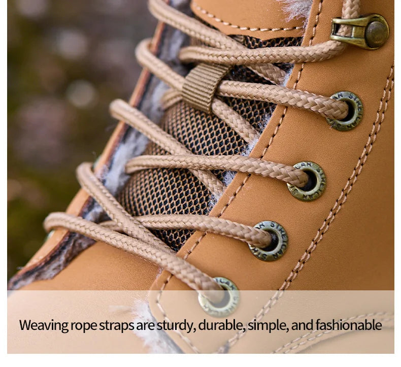 Latest 2024 Fashion Winter Warm Men Work Safety Boots Waterproof Indestructible Steel Toe Cap Shoes Sneakers Male Footwear