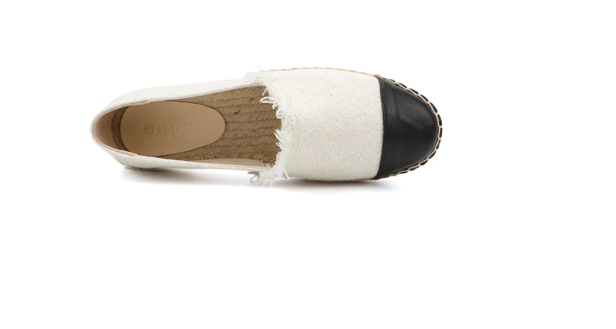 White espadrilles for women flat closed toe shoes