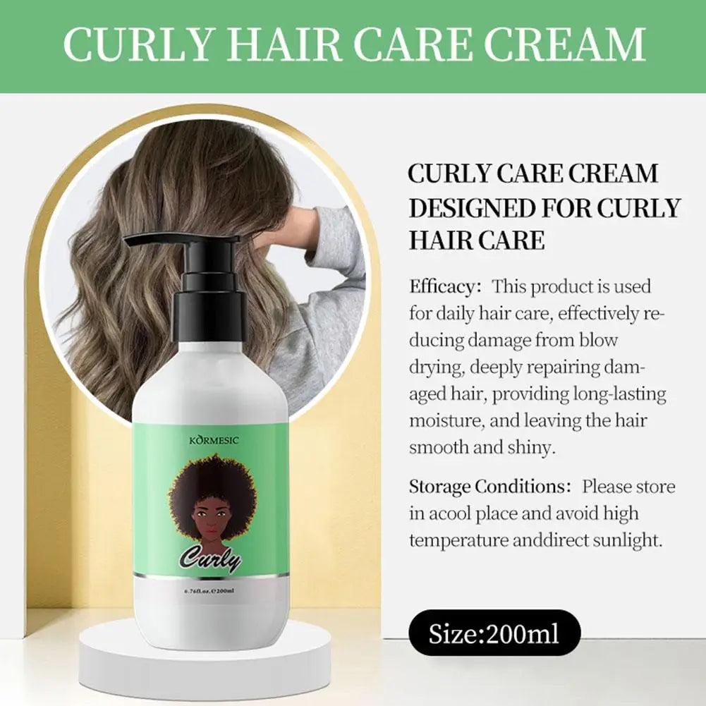 Curly Styling Gel Curling Cream - Define, Moisturize & Hydrate Curls for Bouncy, Shiny Hairstyles 1pcs