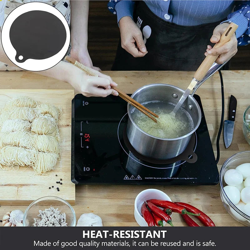 5pcs Induction Cooktop Protector Set Heat Resistant Electromagnetic Stove Protection Rectangular Round Mat Kitchen Accessories