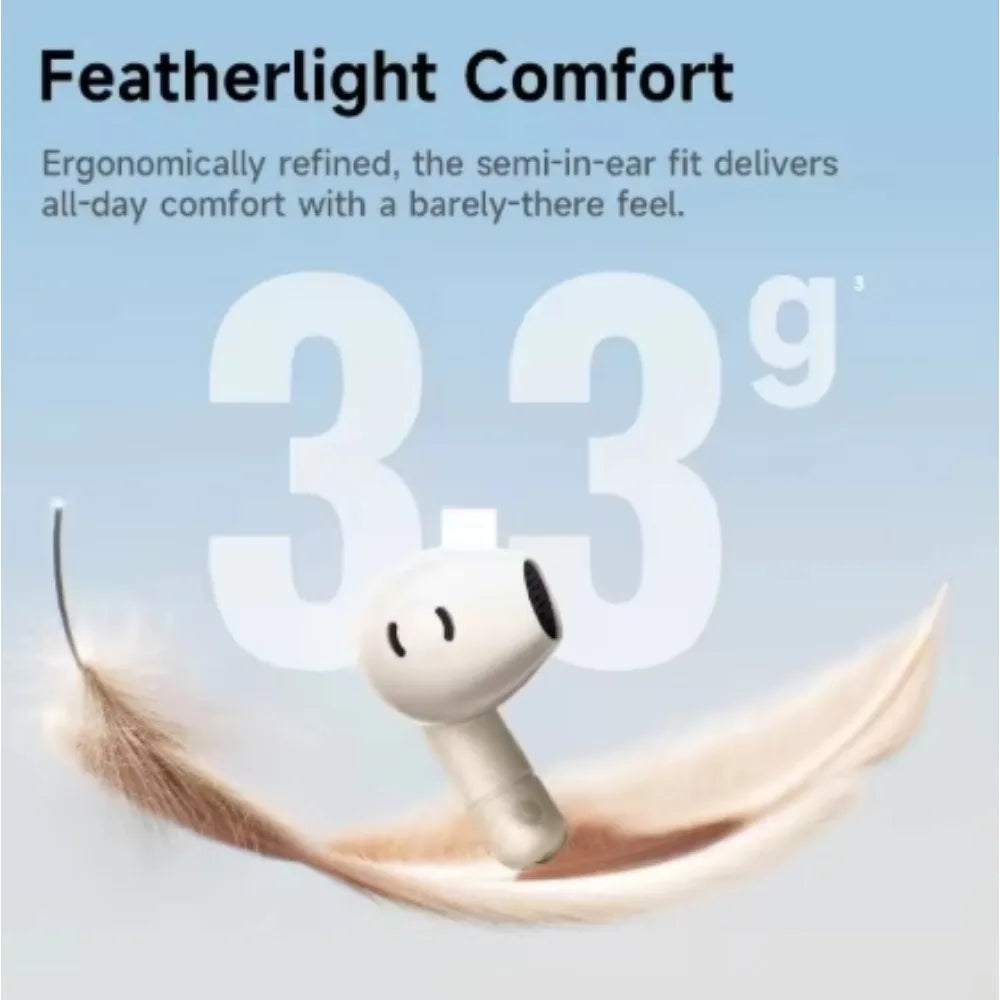 Baseus BS2 Lite TWS Wireless Earbuds Bluetooth 5.3 Mini Lightweight Earphones Long Battery Life Sport Headset with Microphone