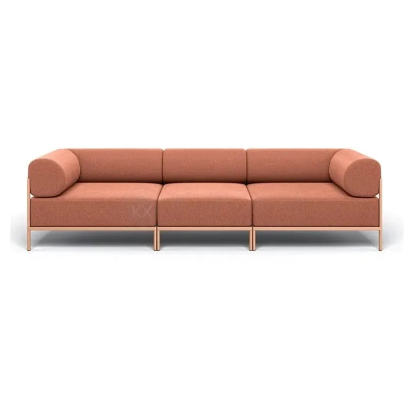 F1 minimalist small apartment metal fabric light luxury modern living room exhibition hall complete sofa