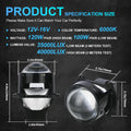 2Pcs 3 Inch Bi LED Projector Headlights Lenses for Hella LED Lights Projector 300W 580000LM Diode Headlamp Car Accessories 12V
