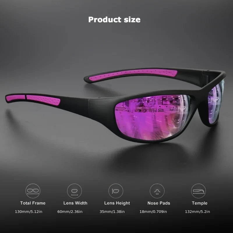 1/3PCS Polarized Sports Sunglasses Set High-Quality Photochromic Wraparound Lenses for Cycling Fishing Driving Night Vision, UV