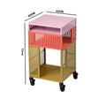 Multifunctional Metal Storage Cabinet with Wheels, Suitable for Bedroom, Living Room, Office, Modern Design Storage Cabinet
