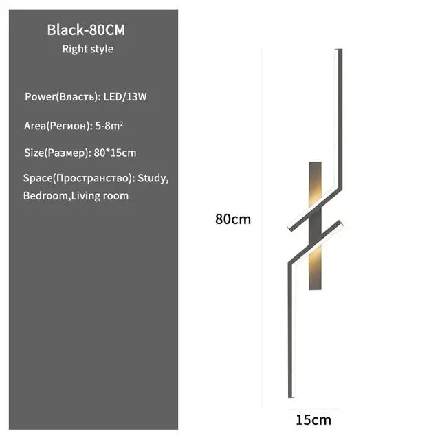 Modern Minimalist LED Wall Lamps - Bedside Interior Lighting for Living Room Bedroom Stairs - TV Backlight Wall Decor Lights