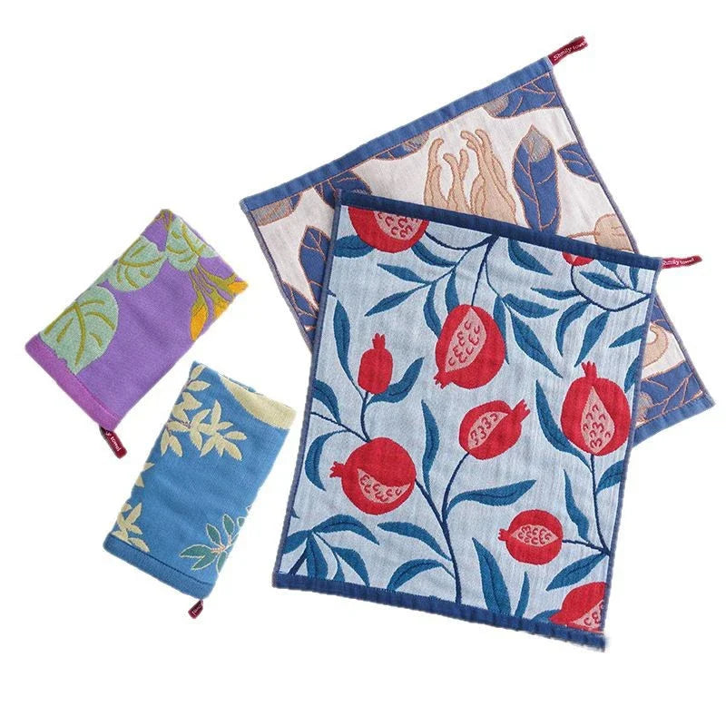 1PC-34X40cm large kitchen towel, quick-drying four-layer cotton gauze, decorative family dining room tea towel